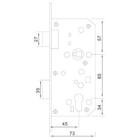 SKS zijplaten doorn 45 steek 85